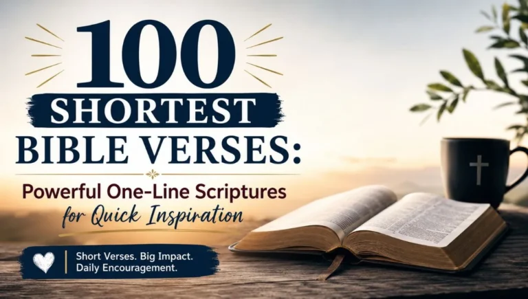 100 Shortest Bible Verses: Powerful One-Line Scriptures for Quick Inspiration