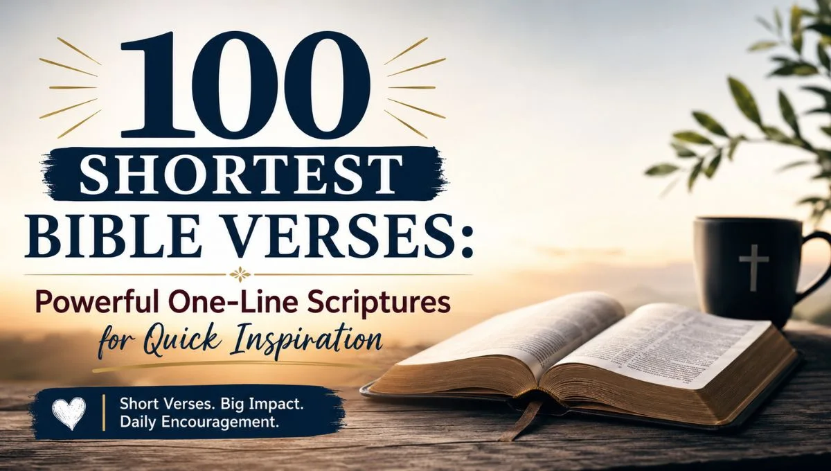 100 Shortest Bible Verses: Powerful One-Line Scriptures for Quick Inspiration