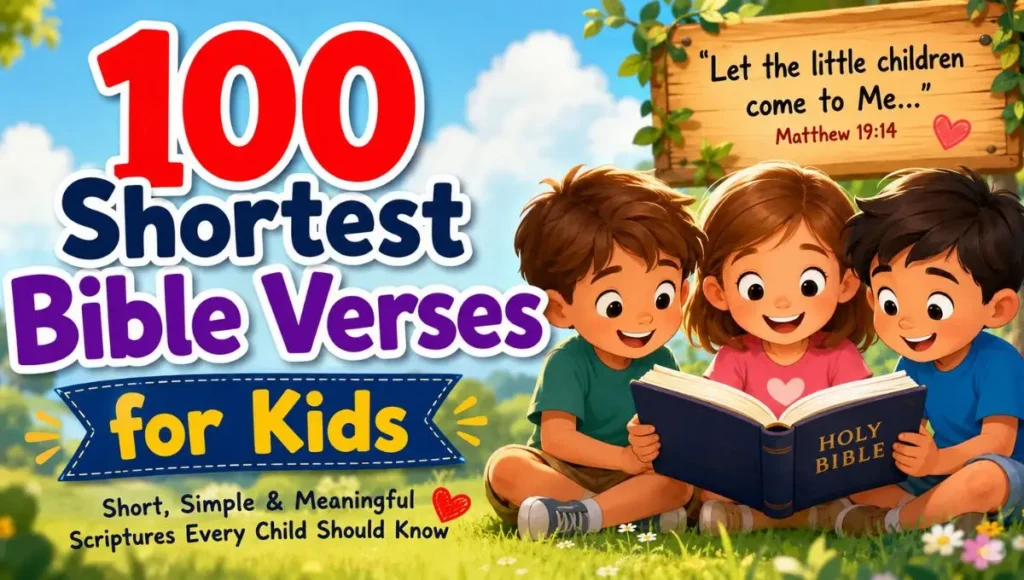 100 Shortest Bible Verses for Kids