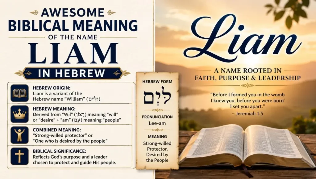 Awesome Biblical Meaning of the Name Liam in Hebrew