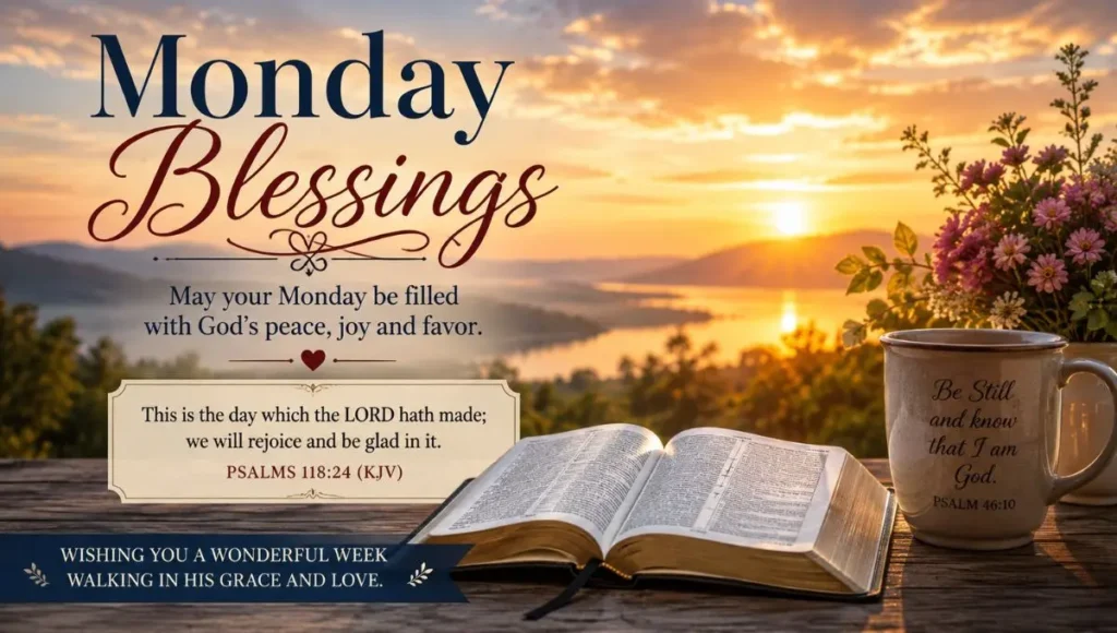 Monday Blessings With Bible Verse Images (KJV)