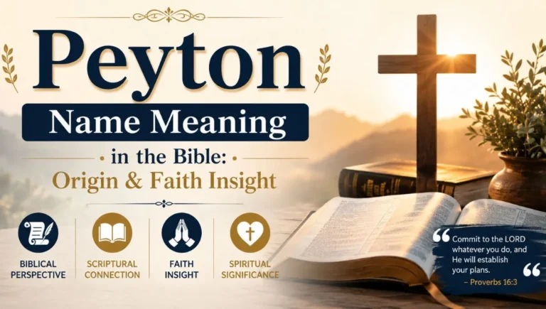 Peyton Name Meaning in the Bible: Origin & Faith Insight