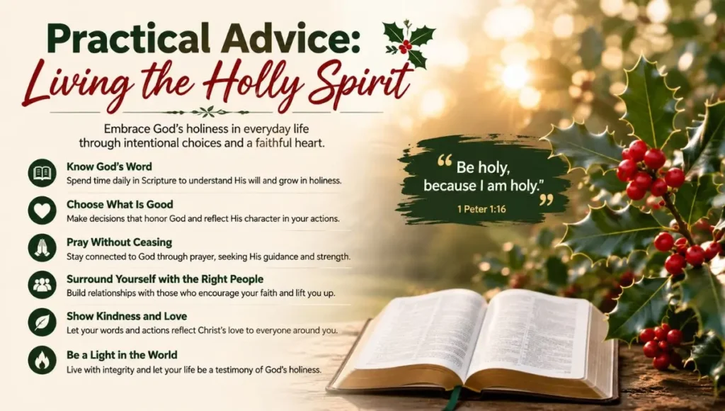 Practical Advice: Living the Holly Spirit