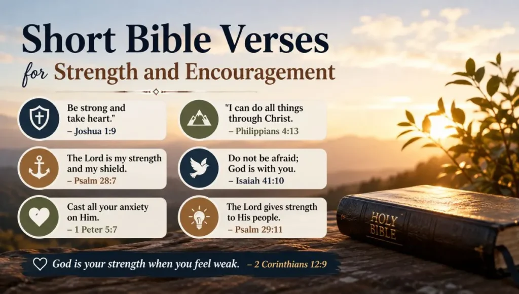 Short Bible Verses for Strength and Encouragement