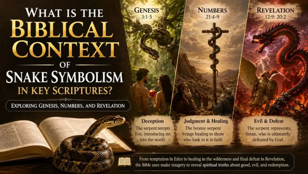What Is the Biblical Context of Snake Symbolism in Key Scriptures? Exploring Genesis, Numbers, and Revelation