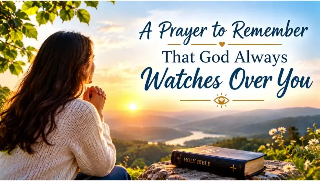 A Prayer to Remember That God Always Watches Over You