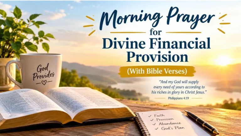 Morning Prayer for Divine Financial Provision (With Bible Verses)